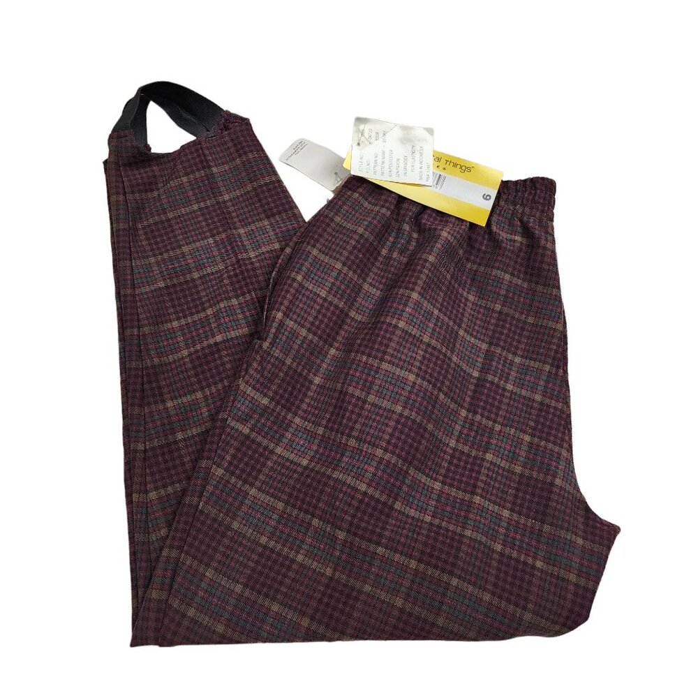 Vintage NWT Fundamental Stirrup Pants - Size 6‎ - Plaid